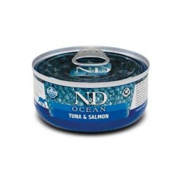 N&D Ocean Ton Balıklı ve Somonlu Yetişkin Kedi Konservesi 80 gr - N&D