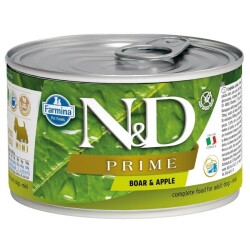 N&D Prime Mini Domuzu ve Elmalı Yetişkin Köpek Konservesi 140 gr - N&D