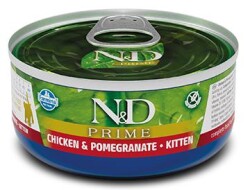 N&D Prime Tahılsız Tavuk ve Narlı Yavru Yaş Kedi Konservesi 80 gr - N&D