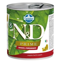 N&D Prime Tahılsız Tavuklu ve Narlı Yavru Köpek Konservesi 285 gr - N&D