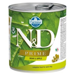N&D Prime Tahılsız Yaban Domuzlu ve Elmalı Yetişkin Köpek Konservesi 285 gr - N&D