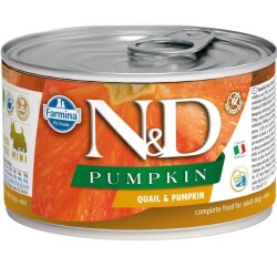 N&D Pumpkin Mini Balkabaklı ve Bıldırcınlı Yetişkin Köpek Konservesi 140 gr - N&D