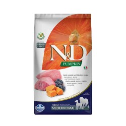 N&D Pumpkin Tahılsız Bal Kabaklı Kuzu Etli Yaban Mersinli Orta ve Büyük Irk Yetişkin Köpek Maması 2,5 kg - N&D