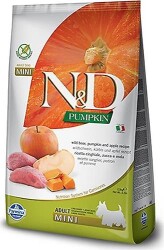 N&D Pumpkin Tahılsız Bal Kabaklı Yaban Domuz Etli ve Elmalı Küçük Irk Yetişkin Köpek Maması 7 Kg - N&D