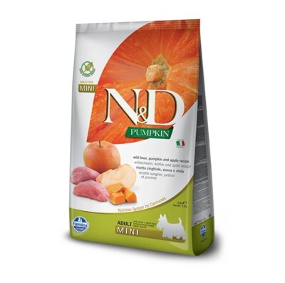 N&D Pumpkin Tahılsız Bal Kabaklı Yaban Domuz Etli ve Elmalı Küçük Irk Yetişkin Köpek Maması 7 Kg - 2