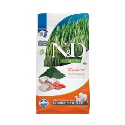 N&D Spirulina Takviyeli Tahılsız Ringa Balıklı Orta ve Büyük Irk Yetişkin Köpek Maması 2 kg - N&D