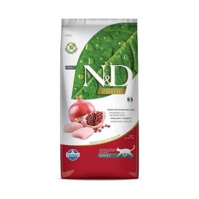 N&D Tahılsız Tavuklu Narlı Yetişkin Kedi Maması 10 kg - 1