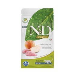 N&D Tahılsız Yaban Domuzlu Elmalı Kedi Maması 1,5 kg - N&D