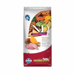 N&D Tropical Selection Düşük Tahıllı Tavuklu ve Tropikal Meyveli Kısırlaştırılmış Kedi Maması 10 kg - N&D