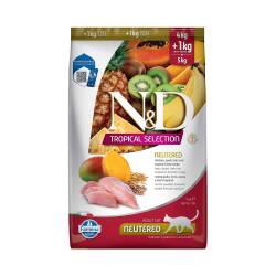 N&D Tropical Selection Düşük Tahıllı Tavuklu ve Tropikal Meyveli Kısırlaştırılmış Kedi Maması 4 + 1 kg Hediyeli! - N&D