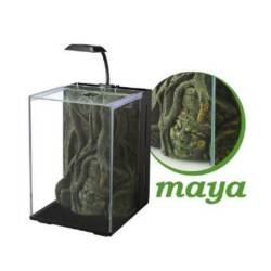 Nubios Maya Dekorlu Nano Akvaryum Siyah 20x22x29 Cm - Nubios