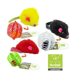 Nunbell Fareli Kafes Kedi Oyuncağı Karışık Renk 7 Cm 1 Adet - Nunbell