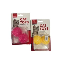 Nunbell Kedi Oyuncağı İkili Hışırtılı Top - Nunbell