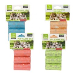 Nunbell Köpek Dışkı Toplama Poşeti 3'lü Karışık Renk - Nunbell