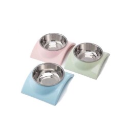 Nunbell Melamin Çelik Mama Kabı Tekli - Nunbell