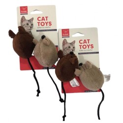 Nunbell Renkli Fare 2'li Kedi Oyuncağı - Nunbell