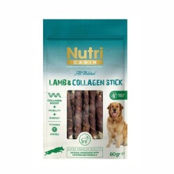 Nutri Canin Collagen Stick Kuzu Eti Sargılı Kemik Köpek Ödülü 80 gr - Nutri Canin