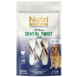 Nutri Canin Dental Twist Kuzu Etli Diş Sağlığı Köpek Ödülü 80 Gr - Nutri Canin