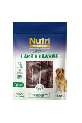 Nutri Canin Rawhide Kuzu Eti Sargılı Kemik Köpek Ödülü 120 Gr - 1