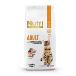 Nutri Feline Nutri Glutensiz Kümes Hayvanlı Düşük Tahıllı Yetişkin Kedi Maması 2 kg - Nutri Feline