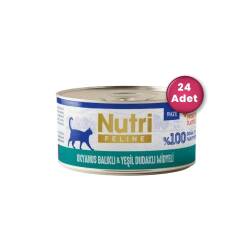 Nutri Feline Okyanus Balıklı ve Yeşil Dudaklı Midyeli Tahılsız Yetişkin Kedi Konservesi 70 gr X 24 Adet - Nutri Feline