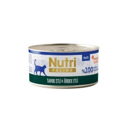 Nutri Feline Tavuk Etli ve Ördekli Tahılsız Yetişkin Kedi Konservesi 70 gr - Nutri Feline