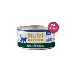 Nutri Feline Tavuk Etli ve Ördekli Tahılsız Yetişkin Kedi Konservesi 70 gr ( 24 Al 20 Öde ) - Nutri Feline