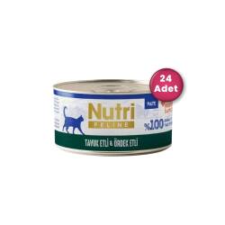 Nutri Feline Tavuk Etli ve Ördekli Tahılsız Yetişkin Kedi Konservesi 70 gr ( 24 Al 20 Öde ) - Nutri Feline