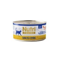 Nutri Feline Tavuk Etli ve Peynirli Tahılsız Yetişkin Kedi Konservesi 70 gr - Nutri Feline