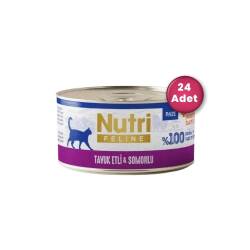 Nutri Feline Tavuk Etli ve Somonlu Tahılsız Yetişkin Kedi Konservesi 70 gr ( 24 Al 20 Öde ) - Nutri Feline