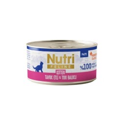 Nutri Feline Tavuk Etli ve Ton Balıklı Tahılsız Yavru Kedi Konservesi 70 gr - Nutri Feline