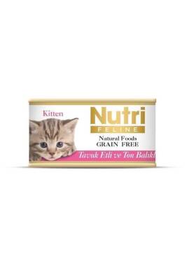 Nutri Feline Tavuklu Ton Balıklı Tahılsız Yavru Kedi Konservesi 85 Gr - 1