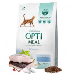 Optimeal Extra Shine Morina Balıklı Probiyotik İçerikli Yetişkin Kedi Maması 4 kg - Optimeal