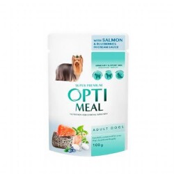 Optimeal Probiyotik İçerikli Somon Balıklı Yaban Mersinli Yaş Küçük Irk Yetişkin Köpek Maması 85 gr - Optimeal