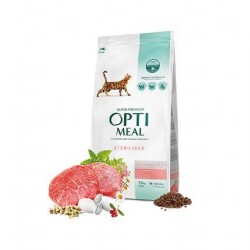 Optimeal Süper Premium Dana Etli-Sorgumlu Kısır Kedi Maması 10 kg - Optimeal