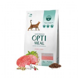 Optimeal Süper Premium Dana Etli-Sorgumlu Kısır Kedi Maması 4 kg - Optimeal