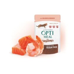 Optimeal Süper Premium Somonlu Karidesli Tahılsız Yetişkin Yaş Kedi Maması 85 gr - Optimeal