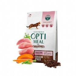 Optimeal Super Premium Tahılsız Hindili Yetişkin Kedi Maması 4 kg - Optimeal