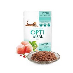 Optimeal Tavuklu Yavru Kedi İçin Yaş Kedi Maması 85 gr - Optimeal