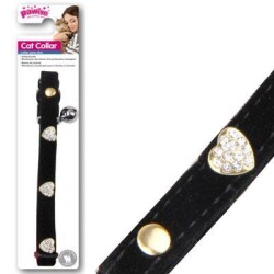 Pawise Kalp Taşlı Parlak Kedi Boyun Tasması 30 cm - Pawise