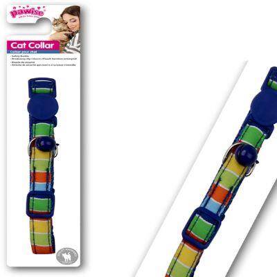 Pawise Şerit Desenli Mavi Kedi Boyun Tasması 30 cm - 1
