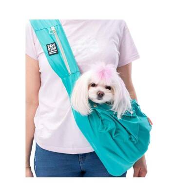 Pawstar Crossbody Kedi ve Küçük Irk Köpek Taşıma Çantası Mint 50x15x20 Cm - 1