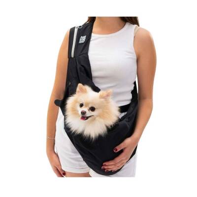 Pawstar Crossbody Kedi ve Küçük Irk Köpek Taşıma Çantası Siyah 50x15x20 Cm - 1