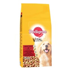 Pedigree Biftekli ve Kümes Hayvanlı Yetişkin Köpek Maması 15 kg - Pedigree