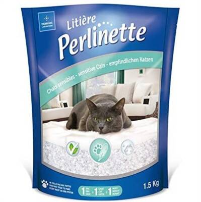 Perlinette Yetişkin ve Hassas Kediler İçin Kristal Kedi Kumu 3,7 lt - 1