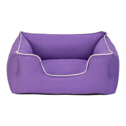 Pet Comfort Alpha Kedi ve Köpek Yatağı Mor w Beyaz Biye S 60x50cm - Pet Comfort