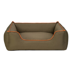 Pet Comfort Alpha Köpek Yatağı Haki w Turuncu Biye L 105x85cm - Pet Comfort