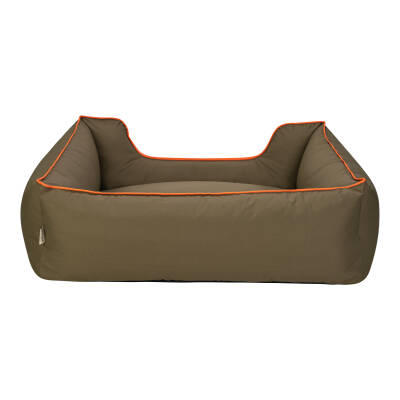 Pet Comfort Alpha Köpek Yatağı Haki w Turuncu Biye L 105x85cm - 3