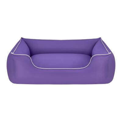Pet Comfort Alpha Köpek Yatağı Mor w Beyaz Biye L 105x85cm - 2