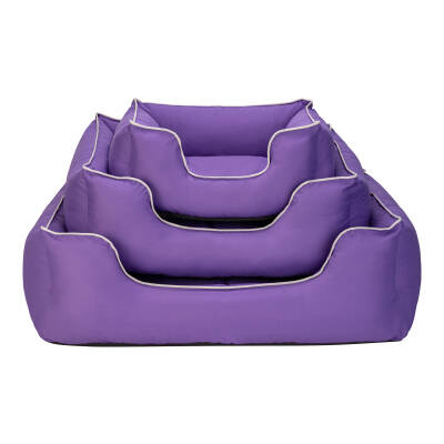 Pet Comfort Alpha Köpek Yatağı Mor w Beyaz Biye L 105x85cm - 5